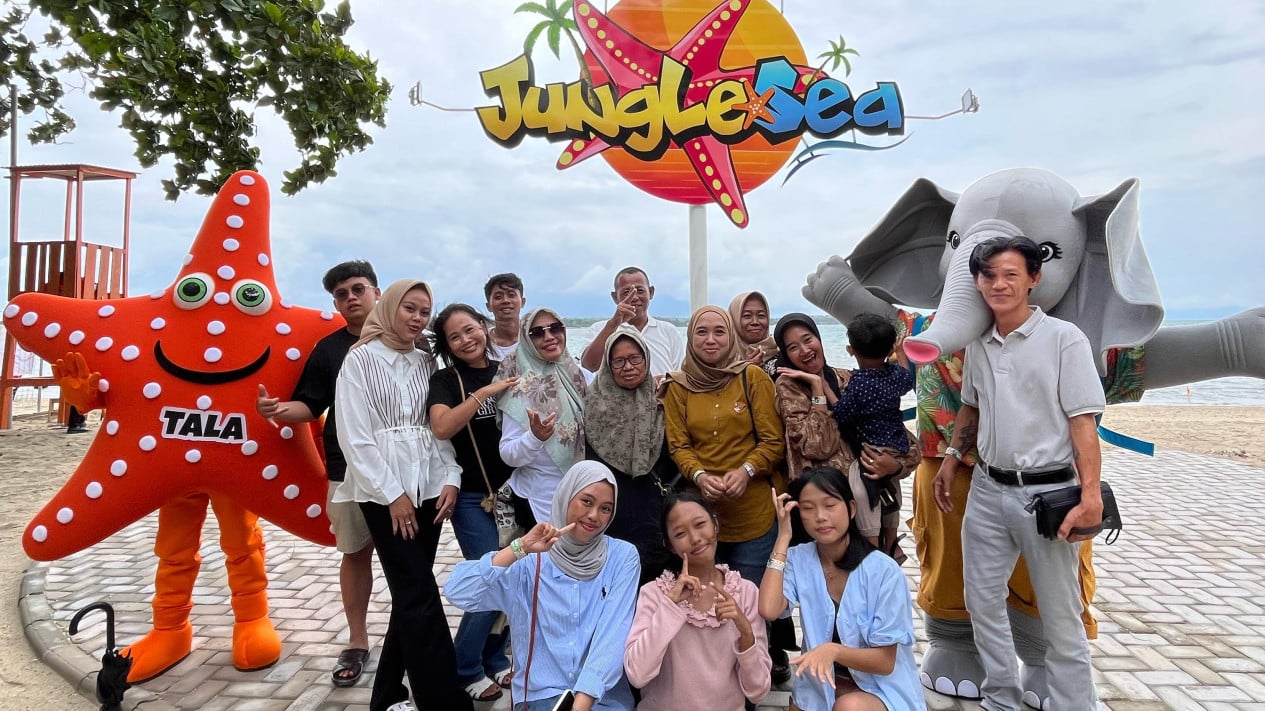 Wisata Jungle Sea ramai dikunjungi wisatawan libur Idul Fitri.