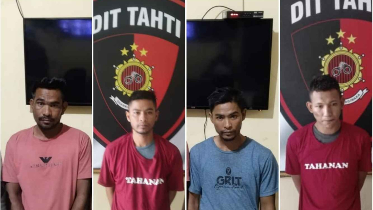 4 Tahanan narkoba melarikan diri dari sel tahanan Polda Lampung.