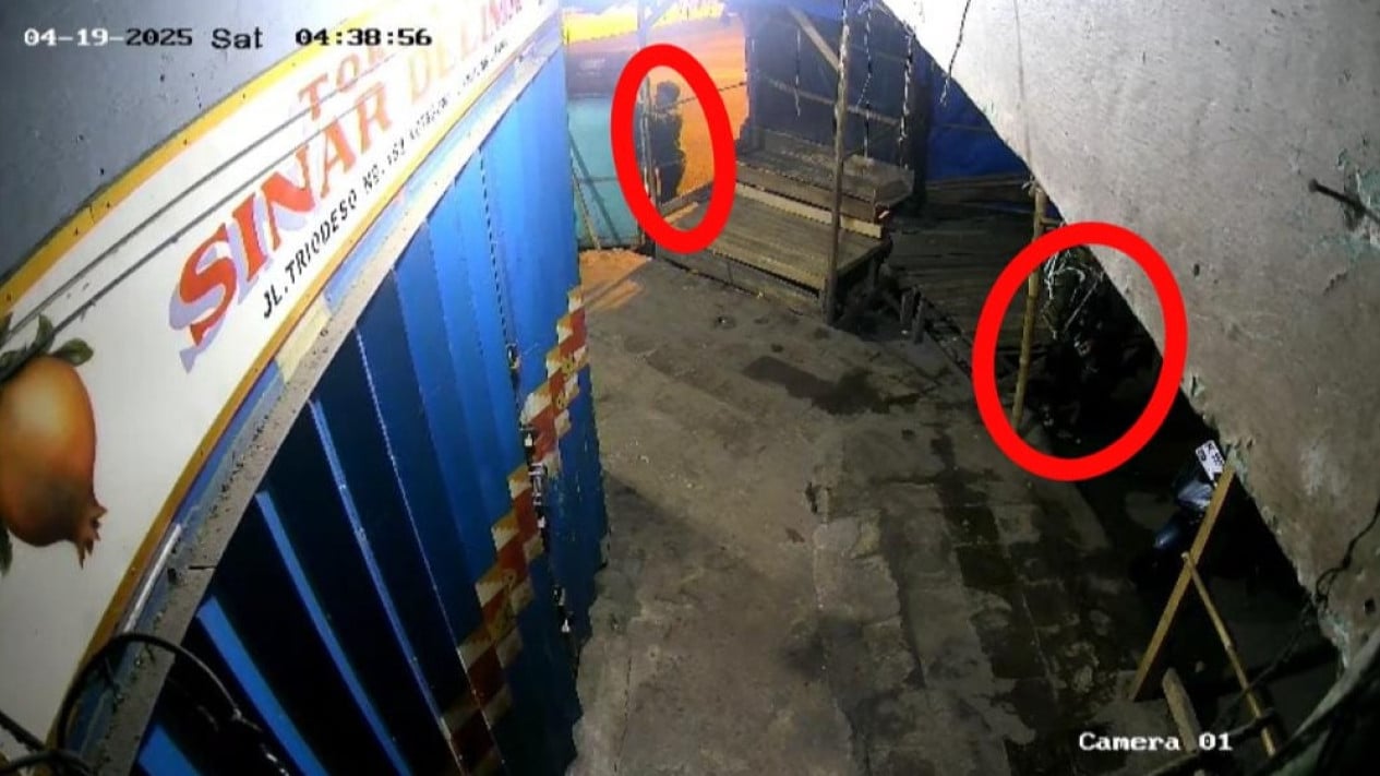 Rekaman cctv pelaku pencurian.