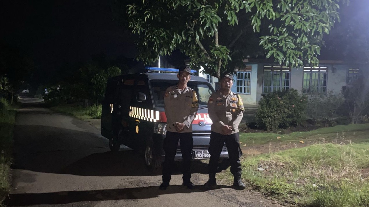 Patroli malam hari Polsek Kedondong tekan aksi kriminalitas