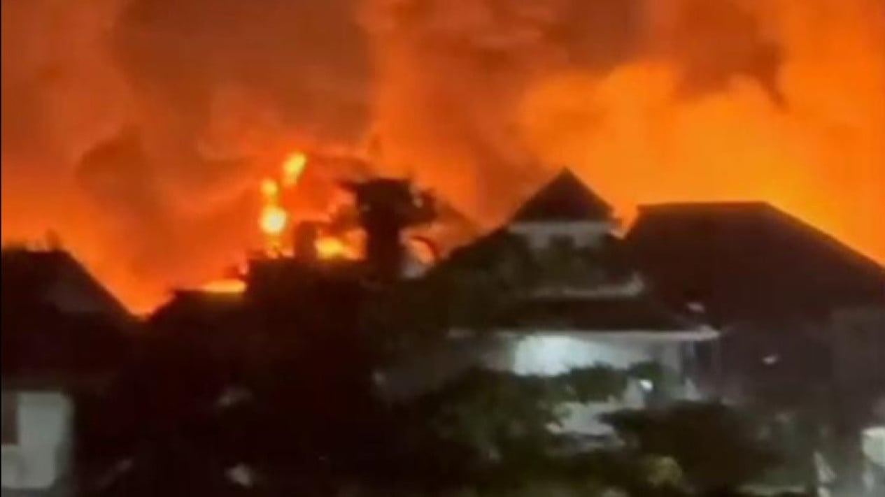 Kebakaran di wilayah Teluk Betung Selatan, Kota Bandar Lampung