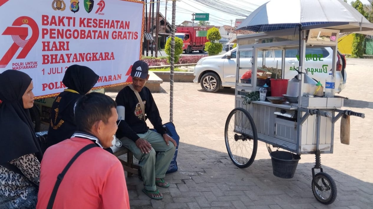 Polres Pesawaran gelar bakti kesehatan Gratis.
