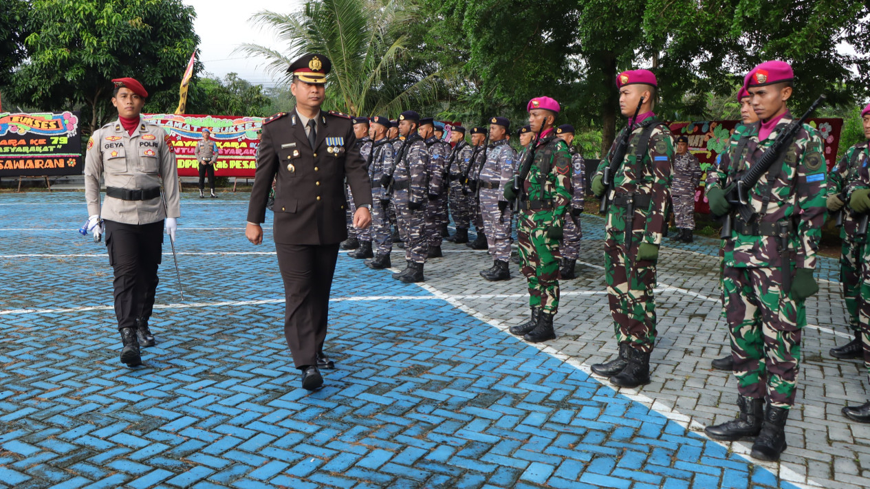 Waka Polres Pesawaran pimpin upacara Hari Bhayangkara ke-79.
