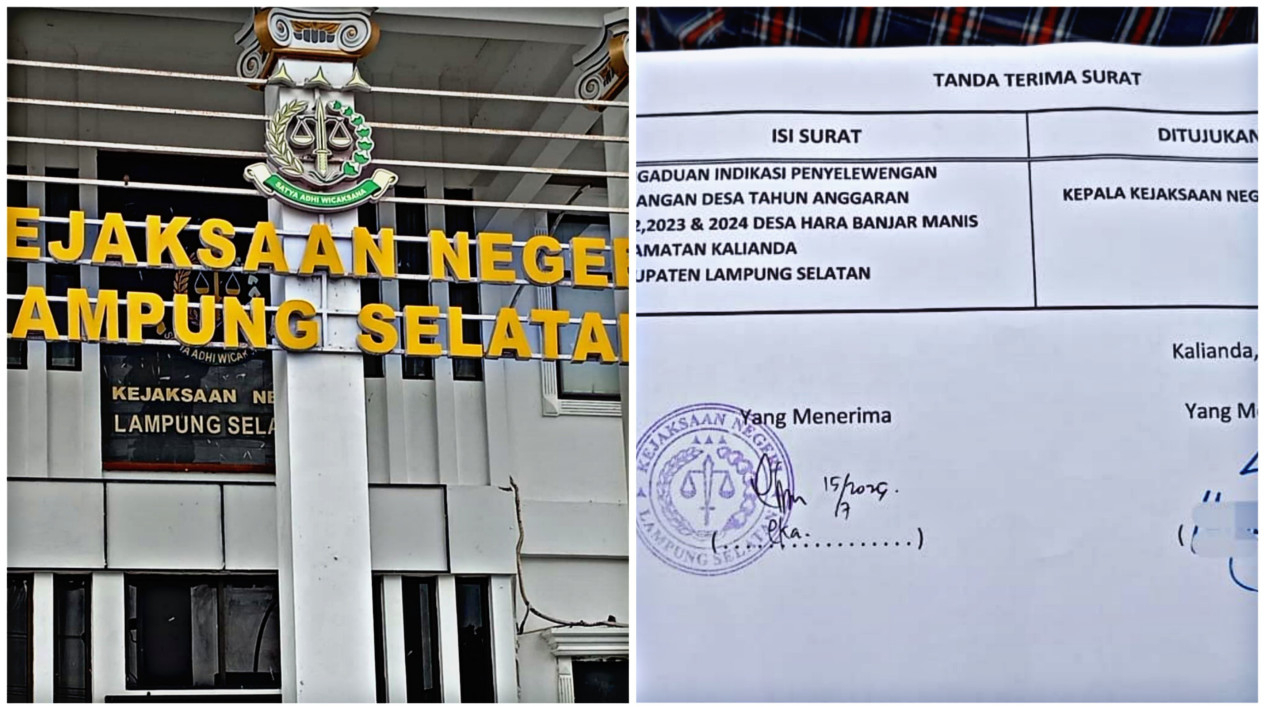 Kolase kejaksaan dan surat laporan