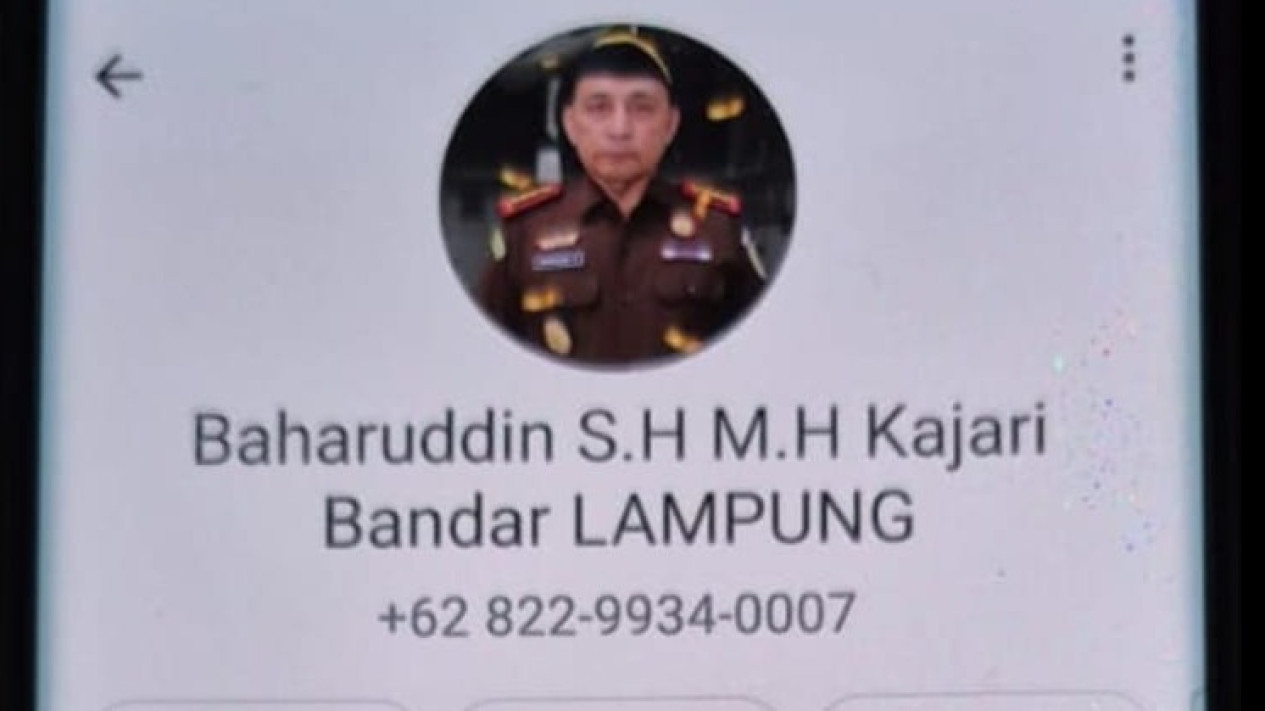 Waspada! Akun WhatsApp Palsu Catut Nama Kajari Bandar Lampung untuk Penipuan