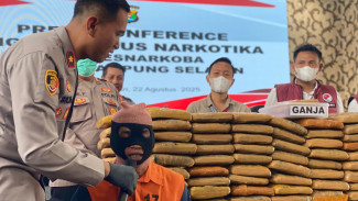 Gagalkan Penyelundupan 90 Kg Ganja, Polres Lampung Selatan Tangkap Kurir di Pelabuhan Bakauheni