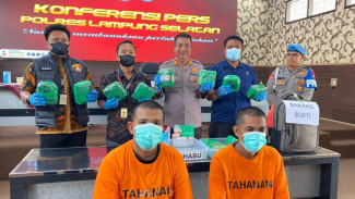 Gagal Selundupkan 11,8 Kg Sabu, Dua Kurir Asal Aceh Ditangkap di Lampung Selatan