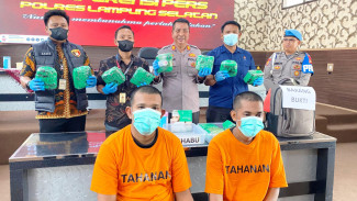 Polisi Gagalkan Penyelundupan 11,8 Kg Sabu di Lampung Selatan, Dua Kurir Asal Aceh Ditangkap
