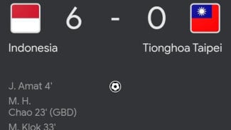 Pesta Gol di Surabaya, Timnas Indonesia Bantai China Taipei 6-0