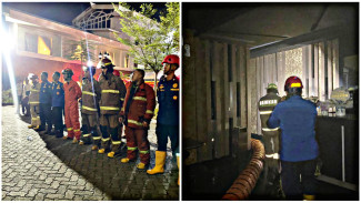 Diduga Korsleting Listrik, Ruang Karaoke di Booster Resto Bandar Lampung Terbakar