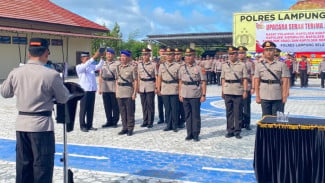 Enam Pejabat Utama Polres Lampung Selatan Berganti, Kapolres Lamsel Pimpin Sertijab