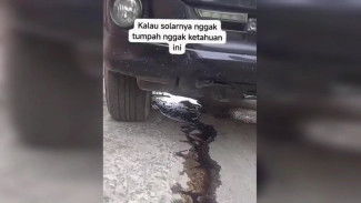 Kepergok Solar Menetes di Jalan, Mobil SUV Modifikasi Penimbun BBM Subsidi Diamankan Warga di Bandar Lampung