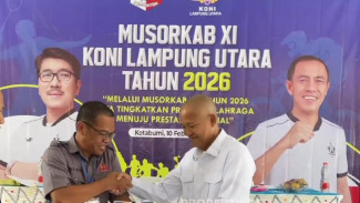 Terpilih Aklamasi, Ansori Sabak Resmi Pimpin KONI Lampung Utara 2026–2030