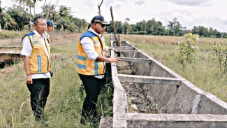 Irigasi Gantung Tulang Bawang-Mesuji Diperbaiki, BBWS Targetkan Aliran Air Kembali Normal