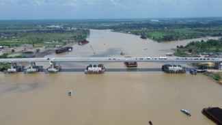 Dukung Pembangunan Tol Palembang-Betung, HKA Rampungkan Pekerjaan Hotmix Jembatan Musi