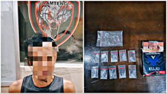 Bungkus Rokok Berisi 10 Paket Sabu, Pria di Lampung Tengah Ditangkap Polisi