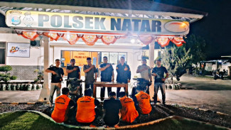 Polisi Bekuk Lima Orang dalam Kasus Curas di Natar, Motor Korban Dijual Rp7 Juta