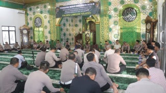 Peringati Maulid Nabi 1448 H, Polres Lampung Selatan Perkuat Mental dan Akhlak Personel