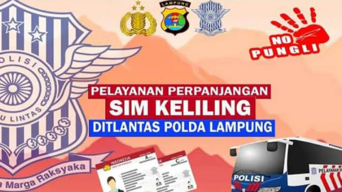 Pelayanan Perpanjangan SIM Keliling Ditlantas Polda Lampung