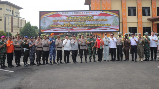 Personel Gabungan Amankan Nataru di Lampung