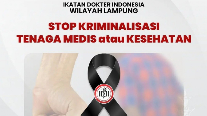 IDI Himbau Dokter di Lampung Pakai Pita Hitam