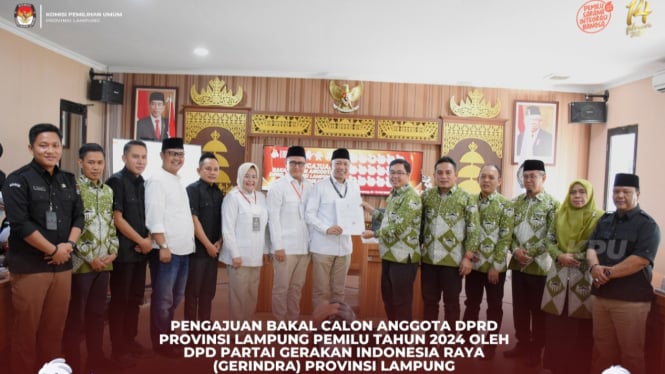 Pendaftaran Bacaleg Partai Gerindra Lampung