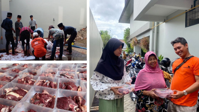 BATIQA Hotel Lampung Berbagi Daging Kurban