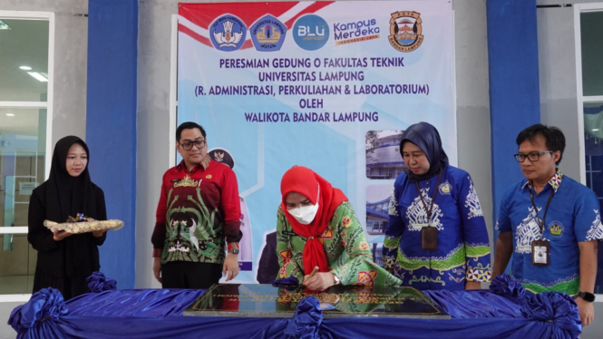 Wali Kota Bandar Lampung Resmikan Gedung Baru Teknik Geofisika Unila