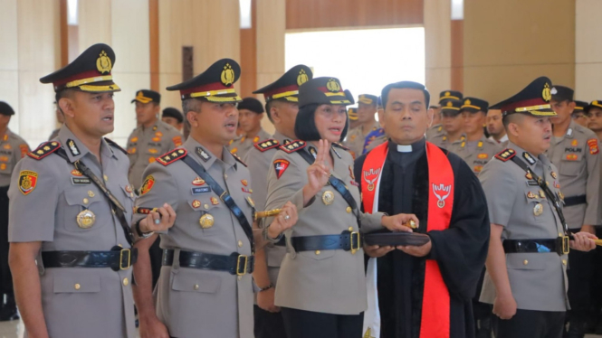 6 Kapolres diwilayah hukum Polda Lampung resmi dilantik