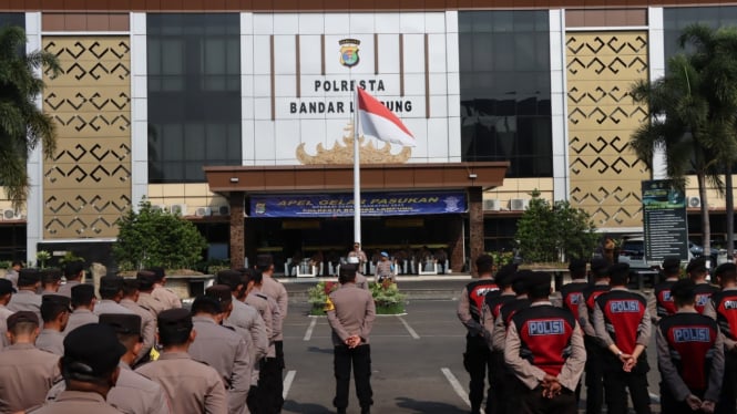 Kapolresta Bandar Lampung Pimpin Apel Gelar Pasukan Ops Zebra Krakatau