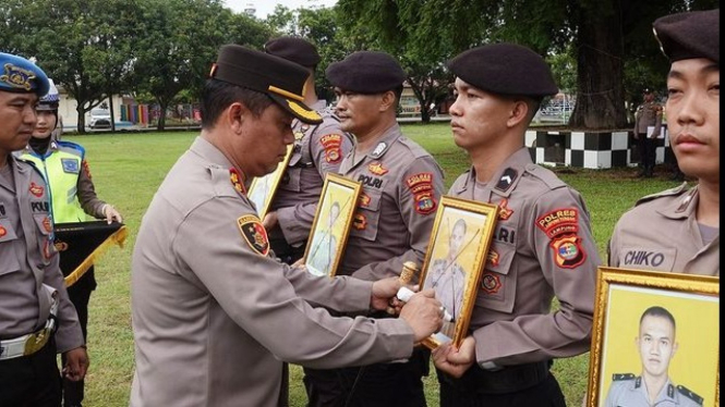 Kapolres Lampung Tengah pimpin langsung upacara PTDH