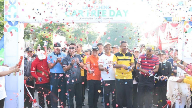 Launching kegiatan Car Free Day (CFD) Kabupaten Tulang Bawang