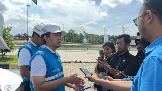 GM PLN UID Lampung, Sugeng Widodo saat diwawancarai