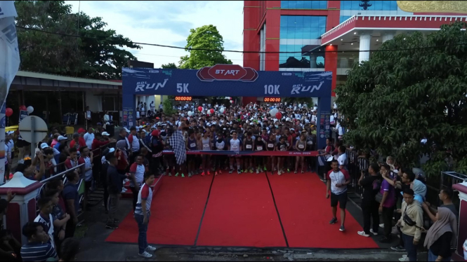 Start Peserta Bandar Lampung Berlari