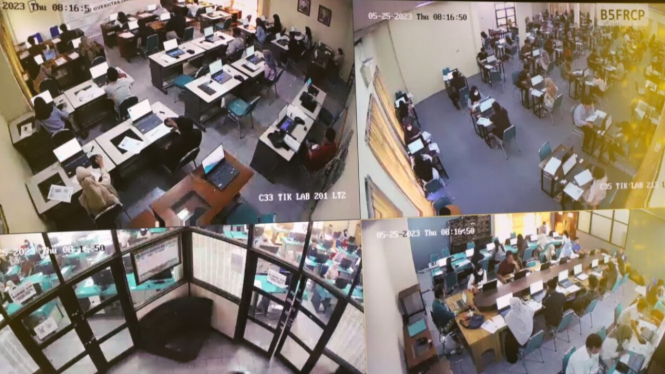 Pantauan CCTV pelaksanaan UTBK-SNBT 2024.