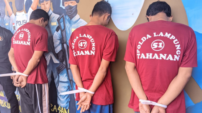 Ketiga pelaku pembobol minimarket ditangkap Ditreskrimum Polda Lampung