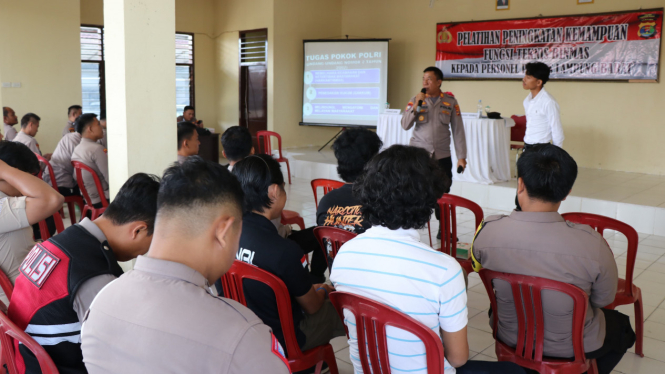 Polres Lampung Barat menggelar pelatihan fungsi tehnis kepolisian.