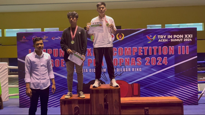 Bripda Abdul, anggota Brimob Polda Lampung juara Kick Boxing.