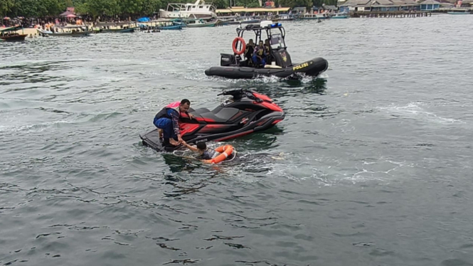 Ditpolairud Polda Lampung gelar pelatihan SAR di Pantai Mutun