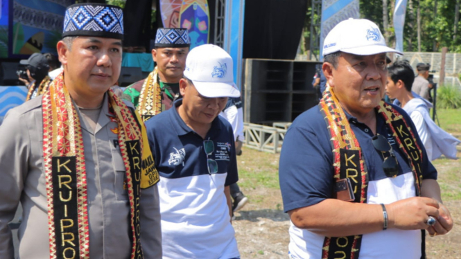 Gubernur Lampung Arinal Djunaidi dan Brigjen Pol Ahmad Ramadhan.