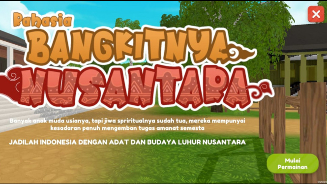 Tangkap layar game 'Rahasia Bangkitnya Nusantara' di Playstore.