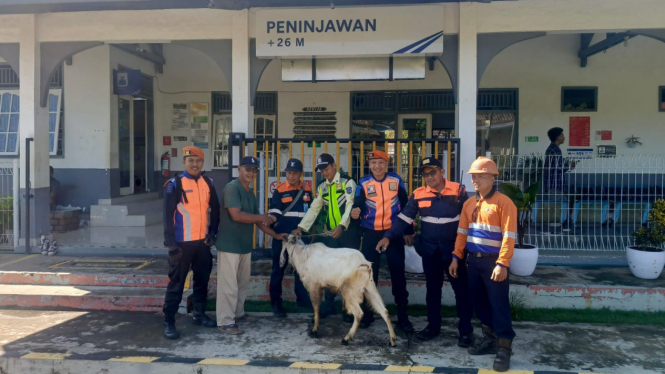 KAI menyalurkan hewan kurban ke masyarakat sepanjang jalur kereta.