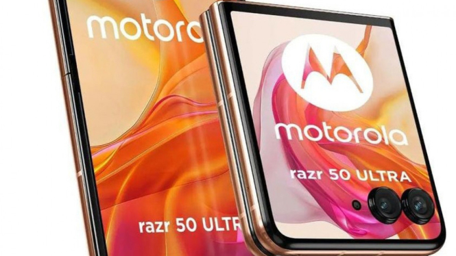 Tampilan motorola Razr 50 Ultra.