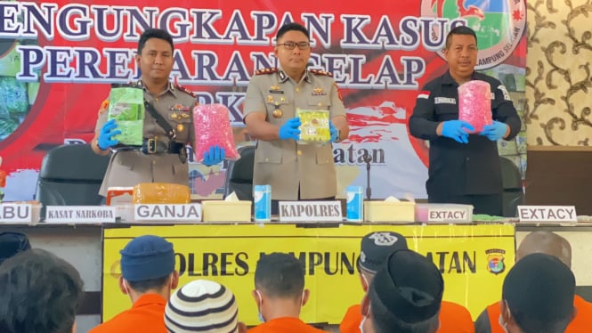 Satresnarkoba Polres Lampung Selatan ungkap 28 kasus narkoba.