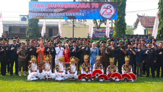 Polres Lampung Timur Gelar Peringatan HUT Bhayangkara ke-78