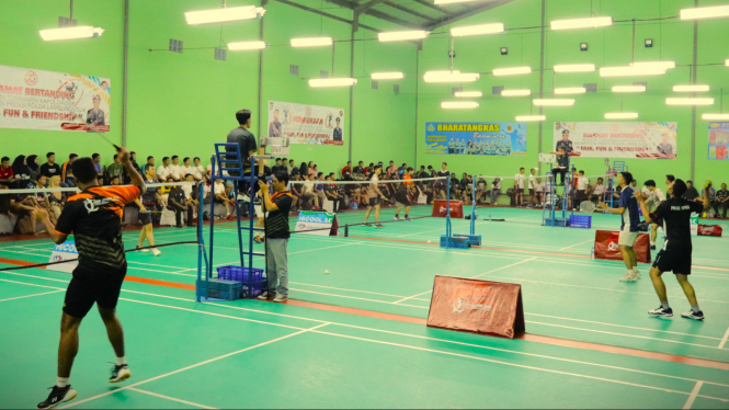 Turnamen Kapolda Cup Badminton Presisi Polda Lampung 2024.