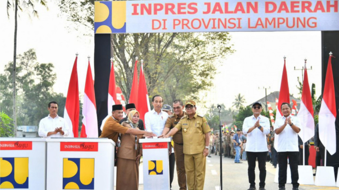 Peresmian jalan inpres di Lampung