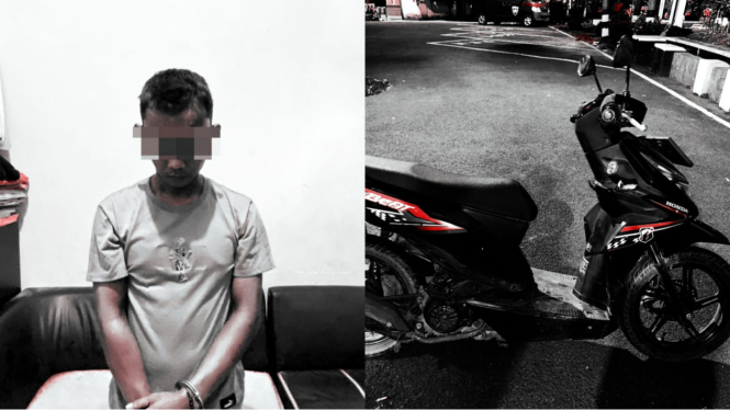 Kolase foto pelaku dan barang bukti