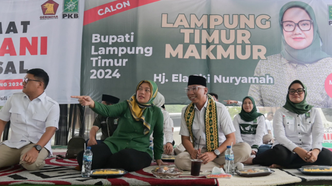 Ela Siti Nuryamah mendeklarasikan maju Pilada Lampung Timur.