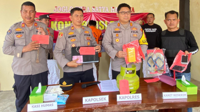 Polsek Penengahan tangkap pencuri tabung gas.